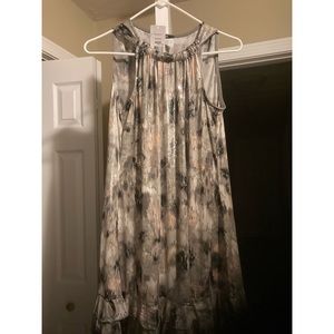 Sparkly silver and pink dress!